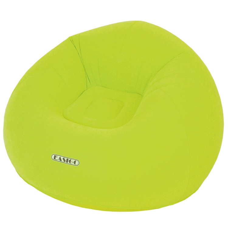Poltrona Gonfiabile Easigo Lazy Sofa Cm 105x105x65 Floccata Colori: Rosa o Verde