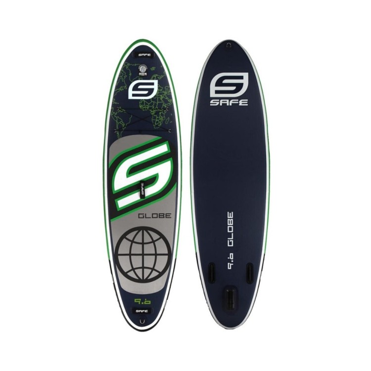 Tavola Stand Up Paddle SUP Gonfiabile SAFE GLOBE 9'6' Cm 290x81x12 Fitness All Around Board