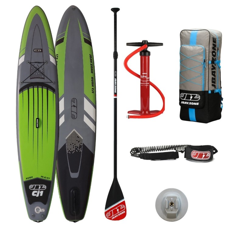 Tavola Stand Up Paddle SUP Gonfiabile JBAY.ZONE RUSH CJ1 10'6'' da Cm 320x68.5x15 - Racing SUP Board