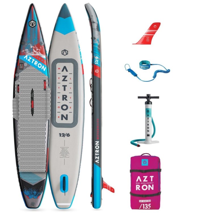 Tavola Stand Up Paddle SUP Gonfiabile AZTRON METEORLITE Race Pro 12'6'' Cm 381x69x15 Racing Sup Board