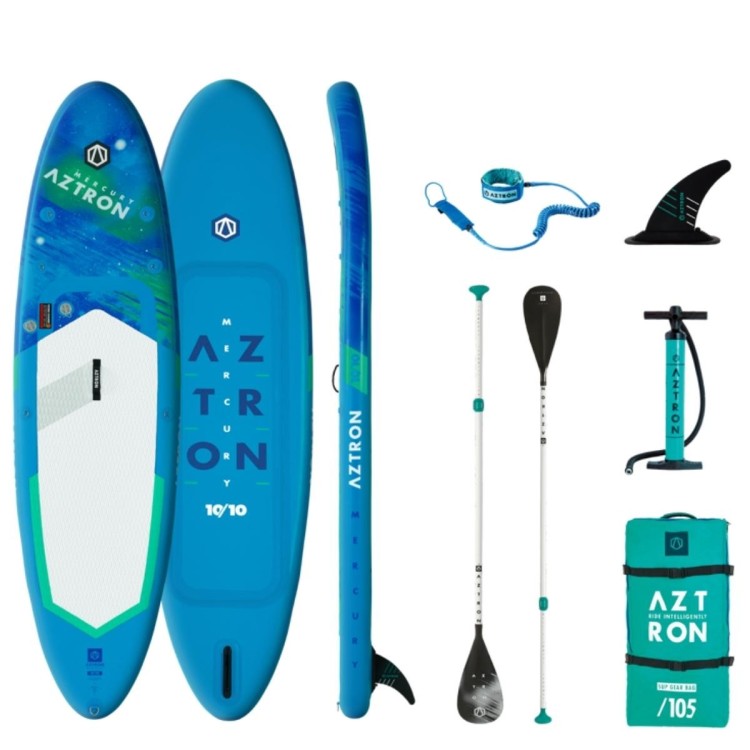 Tavola Stand Up Paddle SUP Gonfiabile AZTRON MERCURY 2.0 10'10'' Cm 330x81x15 All Around Board