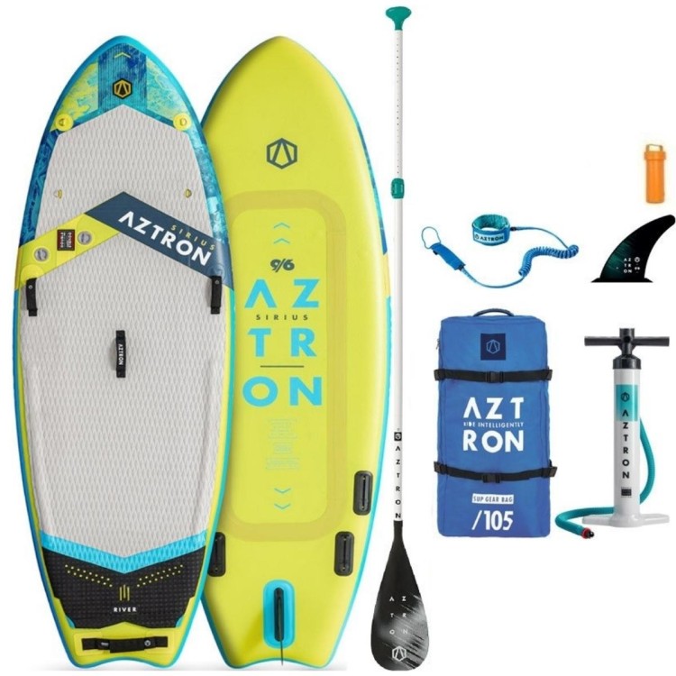Tavola Stand Up Paddle SUP Gonfiabile AZTRON SIRIUS 9'6'' Cm 289x91x15 White Water Sup Board
