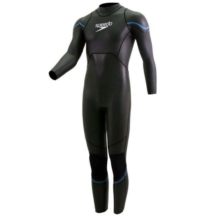 Muta Intera Uomo Speedo Open Water Swim and Multisport Neoprene Yamamoto 3/2mm Black-Nordic Teal Tg. S - M - L - XL - XXL