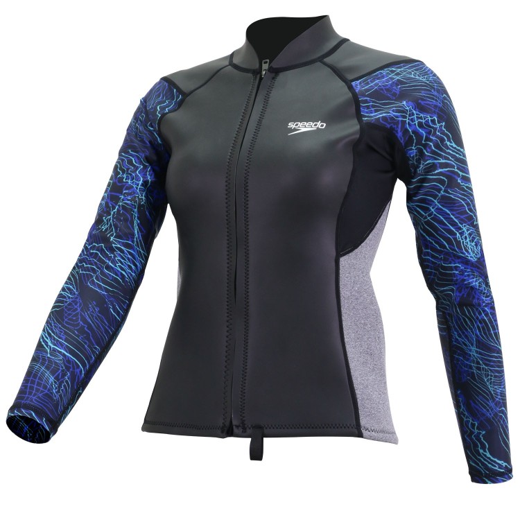 Giacca Donna Speedo Combofit Activity Multisport Neoprene 2mm Black-Aquarium Tg. S - M - L - XL