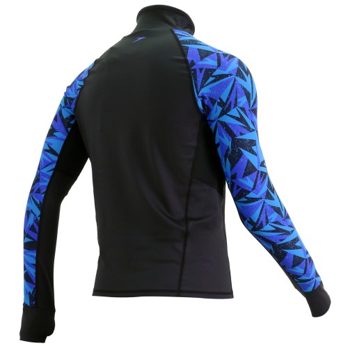 Maglia Uomo Speedo Protect+ Functional Water Activity Black-Blue Flame Tg. S - M - L - XL - XXL