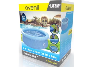 Piscina Fuoriterra Rotonda Gonfiabile Avenli Cm 183x50 Azzurra Autoportante