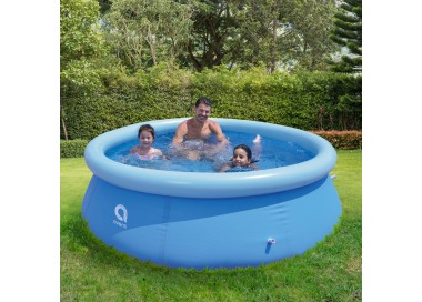 Piscina Fuoriterra Rotonda Gonfiabile Prompt Set Avenli Cm 240x63 Azzurra Autoportante con Pompa Filtro 1136lt/h