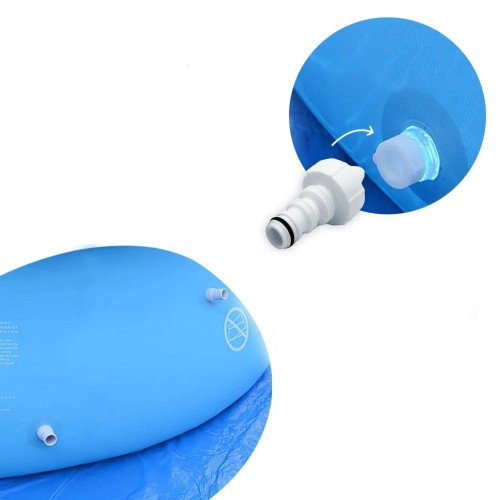 Piscina Fuoriterra Rotonda 420x84 cm Gonfiabile Prompt Set Avenli Autoportante Azzurra con Pompa Filtro da 1136lth