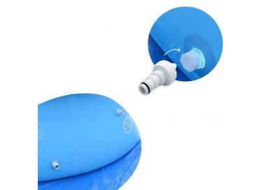 Piscina Fuoriterra Rotonda 420x84 cm Gonfiabile Prompt Set Avenli Autoportante Azzurra con Pompa Filtro da 1136lth