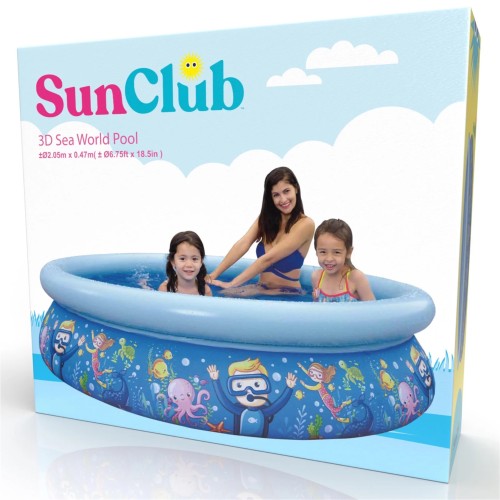 Piscinetta Gonfiabile Mondo Marino Sun Club 205x47cm Bambini