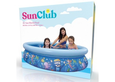 Piscinetta Gonfiabile Mondo Marino Sun Club 205x47cm Bambini