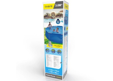 Piscina Fuoriterra Rotonda con Struttura in Acciaio azzurra Avenli Cm 300x76 con Pompa Filtro Inclusa