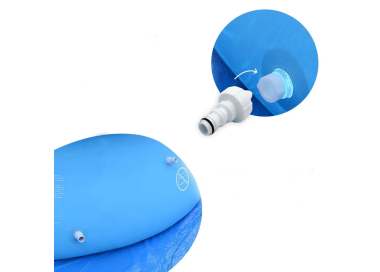 Piscina Fuoriterra Rotonda con Struttura in Acciaio azzurra Avenli Cm 300x76 con Pompa Filtro Inclusa