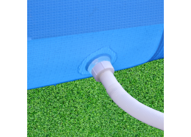 Piscina Fuoriterra Rotonda con Struttura in Acciaio azzurra Avenli Cm 300x76 con Pompa Filtro Inclusa