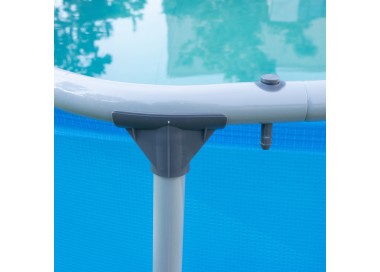 Piscina Fuoriterra Rotonda con Struttura in Acciaio azzurra Avenli Cm 300x76 con Pompa Filtro Inclusa