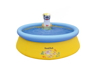 Piscinetta Gonfiabile lontra Sun Club 150x41cm con Gioco a Spruzzo d'Acqua