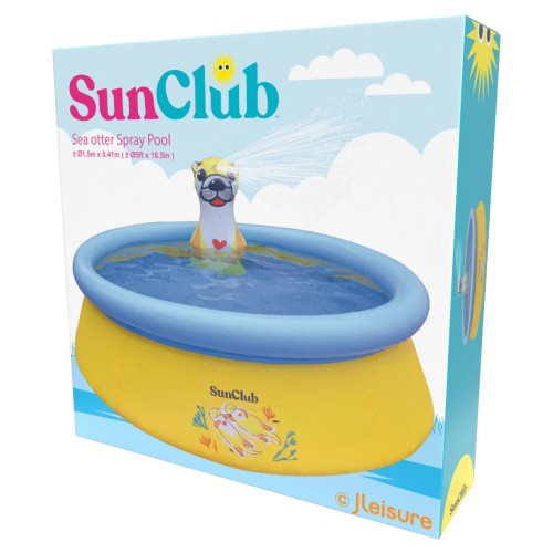 Piscinetta Gonfiabile lontra Sun Club 150x41cm con Gioco a Spruzzo d'Acqua