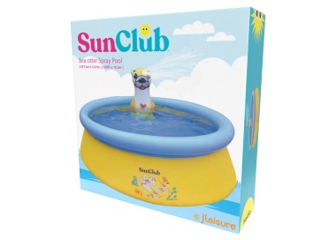Piscinetta Gonfiabile lontra Sun Club 150x41cm con Gioco a Spruzzo d'Acqua