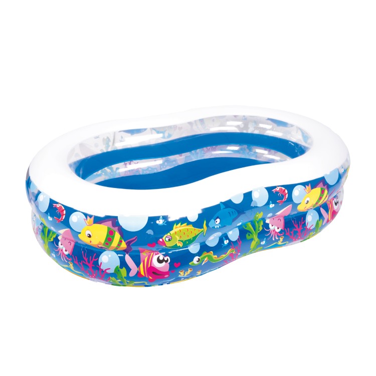 Piscina Ovale Gonfiabile Sun Club Mondo Marino 175x109x46cm Piscina Ovale Gonfiabile Sun Club Mondo Marino 175x109x46cm