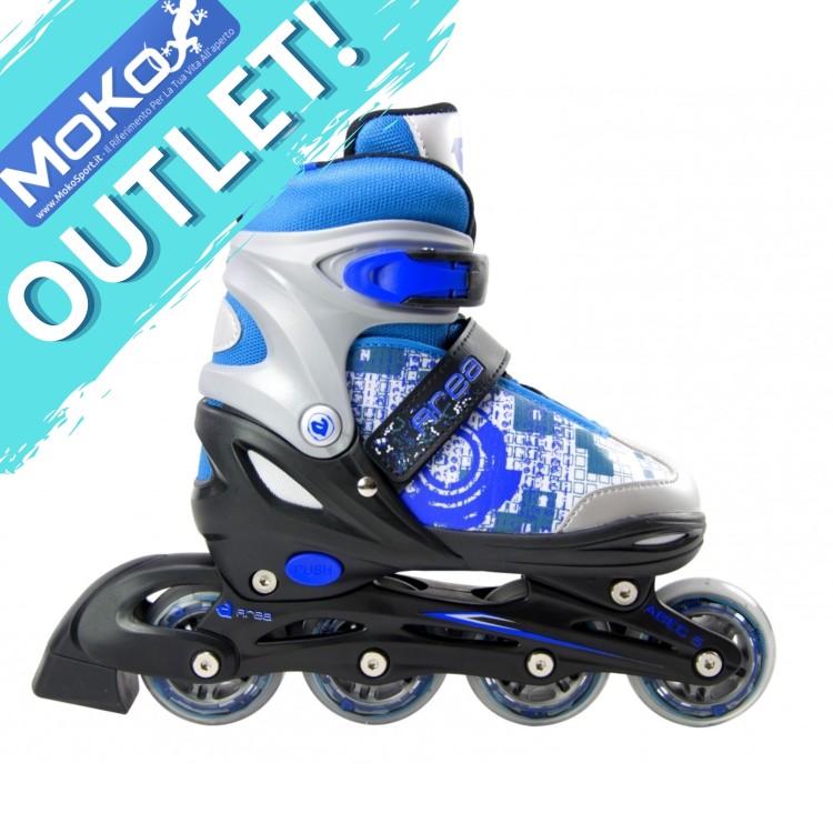 Pattini in linea My Area mod. Square Blu allungabili (30-33)