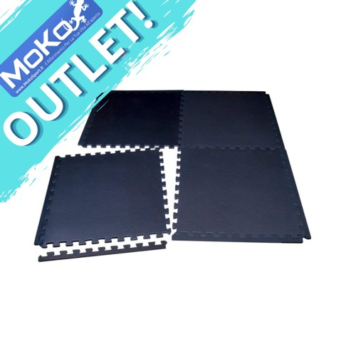 Set 4 Tappetini Palestra ad incastro in Eva Foam Fhawk Antiscivolo Impermeabile per Piscina Fitness Ginnastica Yoga 61x61x1.2cm