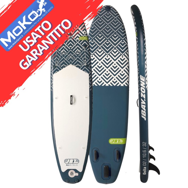 USATO - Tavola Stand Up Paddle SUP Gonfiabile JBAY.ZONE DELTA D2 10'6'' Cm 320x81x15 Advanced All Around