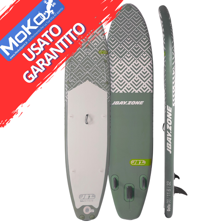 USATO - Tavola Stand Up Paddle SUP Gonfiabile JBAY.ZONE DELTA D3 11'6'' Cm 350x81x15 Advanced All Around