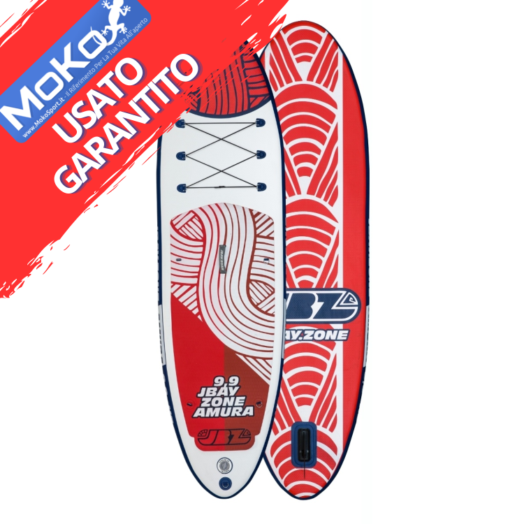 USATO - Tavola Stand Up Paddle SUP Gonfiabile JBAY.ZONE AMURA H3 9'9'' Cm 297x81x10 SUP per Principianti USATO - Tavola Stand Up Paddle SUP Gonfiabile JBAY.ZONE AMURA H3 9'9'' Cm 297x81x10 SUP per Principianti